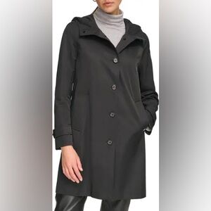 Calvin Klein Water Resistant A-Line Trench Coat